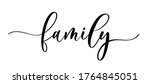 family vector calligraphic... | Shutterstock .eps vector #1764845051