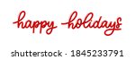 happy holidays red hand... | Shutterstock .eps vector #1845233791