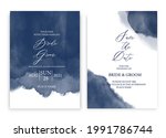 wedding invitation card navy... | Shutterstock .eps vector #1991786744