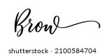 brow lettering text for logo... | Shutterstock .eps vector #2100584704