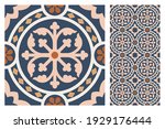 set of patterned azulejo floor... | Shutterstock .eps vector #1929176444