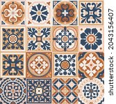 Set Of Patterned Azulejo Floor...