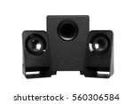 Computer speakers with subwoofer isolated on white