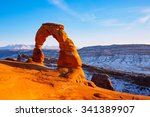 Delicate Arch On Sunset In Snow ...