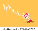 bitcoin rocket crash on the... | Shutterstock .eps vector #1974960707