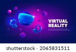 virtual reality headset and... | Shutterstock .eps vector #2065831511