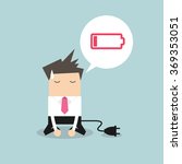 businessman feeling tired and... | Shutterstock .eps vector #369353051