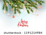 merry christmas template | Shutterstock .eps vector #1191214984