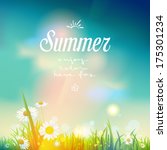 summer sunrise or sunset... | Shutterstock .eps vector #175301234