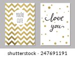Cute Cards With Gold Confetti...