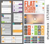 flat web design elements ... | Shutterstock .eps vector #157158551