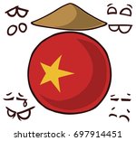country ball vietnam | Shutterstock .eps vector #697914451