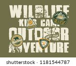 wildlife outdoor adventure kids ... | Shutterstock .eps vector #1181544787