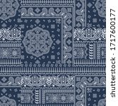 paisley bandana fabric... | Shutterstock .eps vector #1717600177