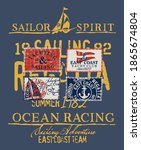 east coast sailing regatta... | Shutterstock .eps vector #1865674804