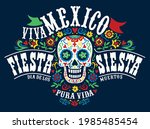 mexican dia de los muertos cute ... | Shutterstock .eps vector #1985485454
