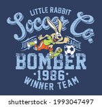 cute little rabbit soccer... | Shutterstock .eps vector #1993047497