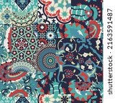 arabesque and paisley tiles... | Shutterstock .eps vector #2163591487