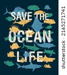 protect and save the ocean life ... | Shutterstock .eps vector #2165271741