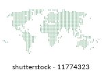 world map with green dollar... | Shutterstock . vector #11774323