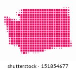 map of washington | Shutterstock .eps vector #151854677