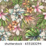 Seamless Tropical Pattern With...