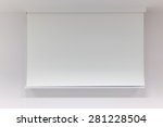 Small photo of A white overhead projector on ceiling indoors