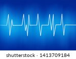 blue electrocardiogram test in... | Shutterstock . vector #1413709184