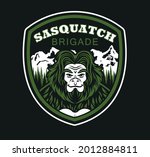 sasquatch brigade label. t... | Shutterstock .eps vector #2012884811