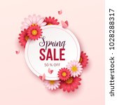 spring sale background with... | Shutterstock .eps vector #1028288317