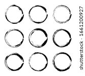 set hand drawn circle frame.... | Shutterstock .eps vector #1661200927