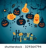 halloween background of... | Shutterstock .eps vector #329364794
