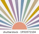 simple retro grunge sunray ... | Shutterstock .eps vector #1953572104
