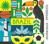 Vector Illustration With Brazil ...