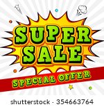 banner super sale  discount.... | Shutterstock .eps vector #354663764