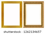 gold picture frame isolated on... | Shutterstock . vector #1262134657