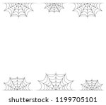 spiderweb frame  border ... | Shutterstock .eps vector #1199705101