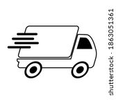 fast delivery truck icon.... | Shutterstock .eps vector #1863051361