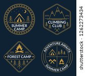 camp logo set. summer and... | Shutterstock . vector #1262273434