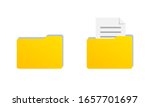file folder icon with paper... | Shutterstock . vector #1657701697