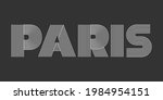 paris typography text. paris... | Shutterstock .eps vector #1984954151