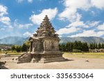Arjuna temple in the Dieng Plateau near Wonosobo in central Java, Indonesia. These Hindu temples are known as being among the oldest religious building in Indonesia, which is now mostly Muslim.