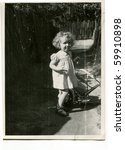 Vintage Photo Of Girl  Circa...