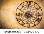 Old vintage clock - Vintage filter