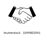 business handshake icon. logo.... | Shutterstock .eps vector #1049802041