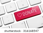 online donate key on keyboard | Shutterstock . vector #316168547