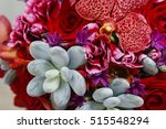 Bouquet With Red Orchid Flowers ...