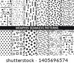 memphis seamless patterns.... | Shutterstock . vector #1405696574