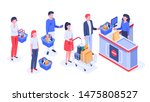 isometric supermarket purchases.... | Shutterstock .eps vector #1475808527