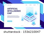 artificial intelligence chip.... | Shutterstock .eps vector #1536210047